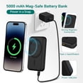 thumbnail image 5 of Smtcsl 3 in 1 Wireless Charging Station for iPhone 16, 15 & Apple Watch, 5000mAh Magsafe Power Bank, 5 of 7