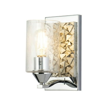Lucas McKearn Bocage 1-light Metal Bath Vanity Light in Polished Chrome/Silver