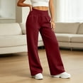 thumbnail image 6 of Cfrylhy Womens Wide Leg Sweatpants Casual Loose Solid Color Sweat Pants Fashion Lounge Travel Trouers with Pockets, 6 of 7