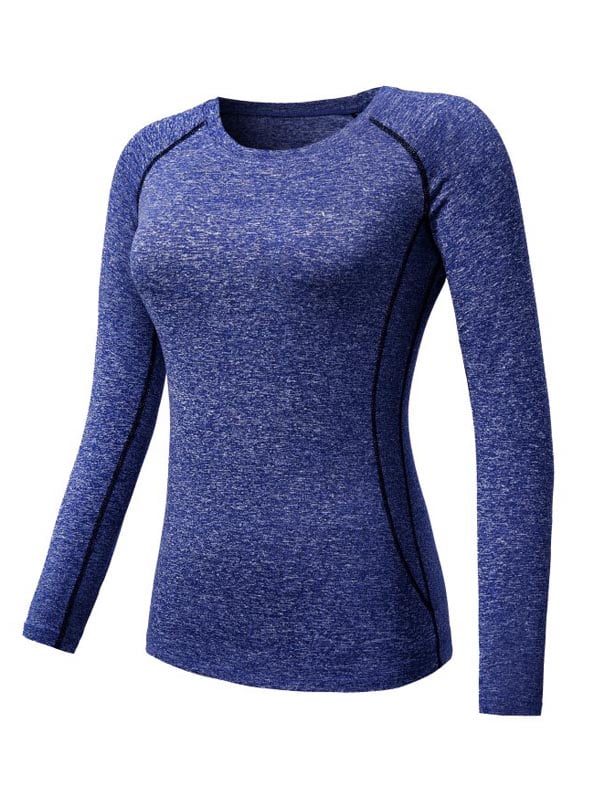 Sweetsmile Women Compression Long Sleeve Athletic Casual Tshirt Tight