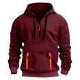 thumbnail image 2 of pstuiky Camisas de invierno de manga larga para hombre, Sudadera deportiva informal con capucha y mangas largas para hombre salir tops xxl, 2 of 6