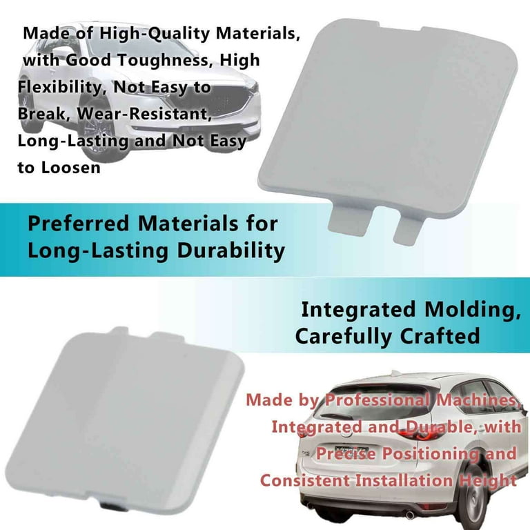 Front Bumper Tow Hook Cover For Mazda CX-5 2017-2021 - Easy Clip-On Replacement