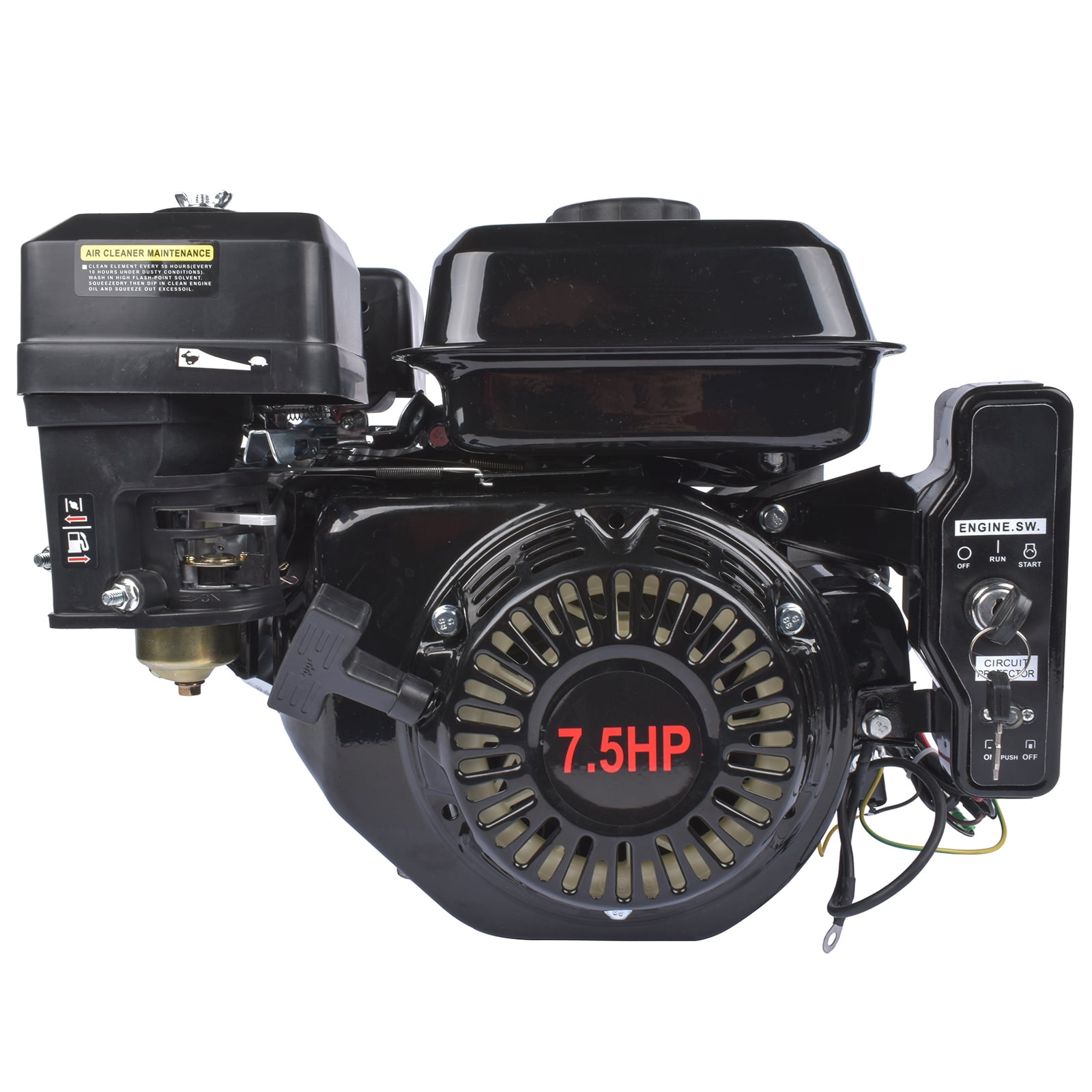 Mustrod Electric Start Go Kart Log Splitter Gas Engine Motor 212cc 7.5HP 4-Stroke 20mm shaft