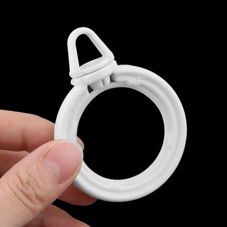 Family Plastic Window Sheer Shower Curtain Hanging Eyelet Rings