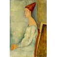 thumbnail image 2 of Modigliani, Amedeo 17x24 White Modern Wood Framed Museum Art Print Titled - Jeanne Hebuterne assise de profil, 2 of 4