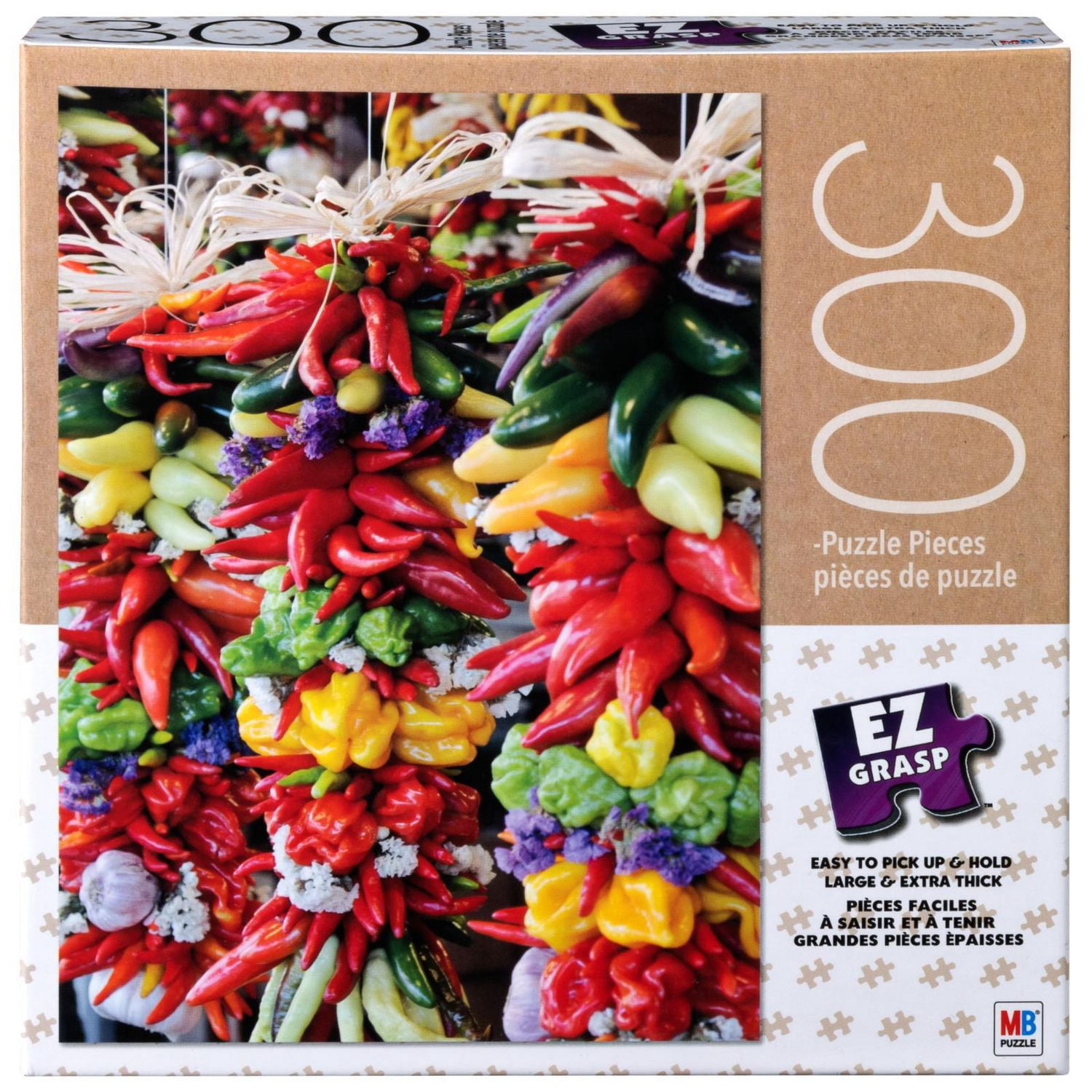 EZ Grasp 300-Piece Jigsaw Puzzle - Colorful Peppers
