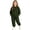 Army Green, variant on 2 Piece Girls Athletic Sets Solid Crew Neck Long Sleeve Sweatshirt Elastic Cuff Pants Fall Winter Basic Sweatsuit Kids Jogger Clothes