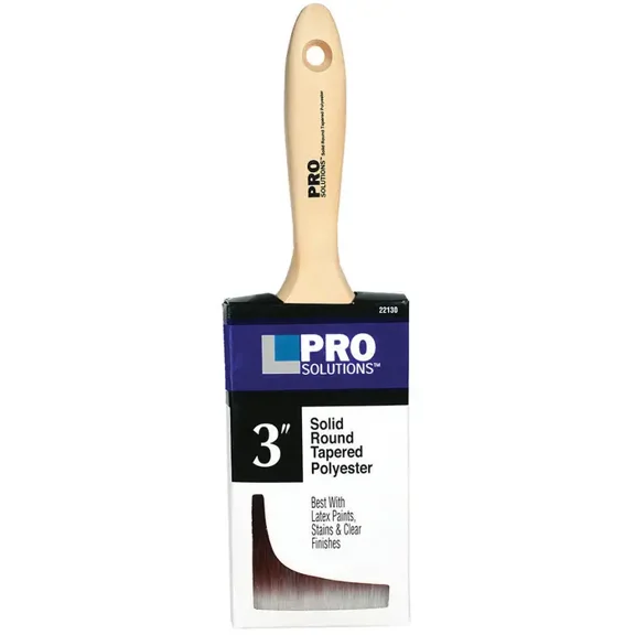 3" Pro Solutions 22130 SRT Polyester Paint Brush, Beavertail Handle
