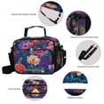 thumbnail image 3 of FORMRS Student Insulated Lunch Bag with Shoulder Strap Reusable Cooler Box for School, Blooming Flowers Pattern, 3 of 9