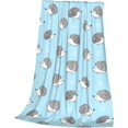 thumbnail image 3 of Women''s Hedgehog Throw Blankets Plush Blanket Soft Worm Sherpa Fleece Blanket Adults for Kid Crib Couch Chair Living Room Travel(50"x60",Hedgehog), 3 of 6