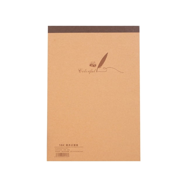 WHEANG Home Decor 60 Sheets Blank Note Papers Drawing Paper Pad Drafting Pad Portable Sketchbook Drafting Pad One Size Multi-Color