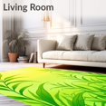 thumbnail image 2 of ODIKA 5'x7' Machine Washable Non-Slip Area Rug, Whimsical Meadow Swirl with Gradient Green Hues High Traffic Rug with Pad, Green, 529273, 2 of 8