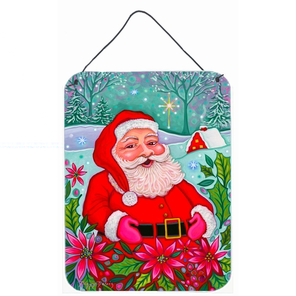 Carolines Treasures PPD3004DS1216 Santa Claus Ho Ho Ho Wall or Door Hanging Prints 12x16 multicolor