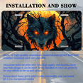 thumbnail image 3 of 1 Pcs 2D Flat License Plate Covers & Frames, Wolf in Tree with Full Moon For Decorative Front, Waterproof For Decoration Aluminum License Plate Covers & Frames Cover For Men Women, 12" X 6", 3 of 7