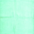 thumbnail image 1 of Ahgly Company Indoor Square Solid Turquoise Blue Modern Area Rugs, 4' Square, 1 of 4