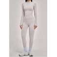 thumbnail image 2 of Top-kevin 2 Piece Seamless Ribbed Workout Sets With Zip Up Jacket High Waisted Gym Yoga Leggings, 2 of 6