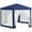 Blue, variant on Outsunny Φ13' Hexagon Party Tent Patio Gazebo Outdoor Activity Event Canopy Quick Sun Shelter Pavilion with Netting Mesh Sidewall Dark Grey
