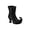 C, variant on Diceymbol 10 in Gothic Witch Boot Vase, Printed Halloween Centerpiece Decorative Flower Holder for Fireplace, Table and Home Party