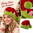 thumbnail image 4 of JULMCOMO Knit Christmas Elf Hat for Unisex 3D Elf Ears Pearl Decor Knitted Novelty Santa Hat Holiday Xmas Party Costume Headwear E, 4 of 4