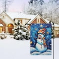 thumbnail image 3 of Welcome Winter Snowman Garden Flag Warm Holiday Garden Flag Winter Festive Vertical Double Sided Rustic Farmland Burlap Yard Lawn Outdoor Decor 12.5x18", 3 of 6