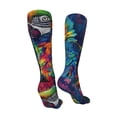 thumbnail image 3 of KLL Vibrant Rainbow Parrot Fantasy Print Cool Socks Men's Women's Crew Socks Funny Crazy Novelty Stockings, 3 of 8