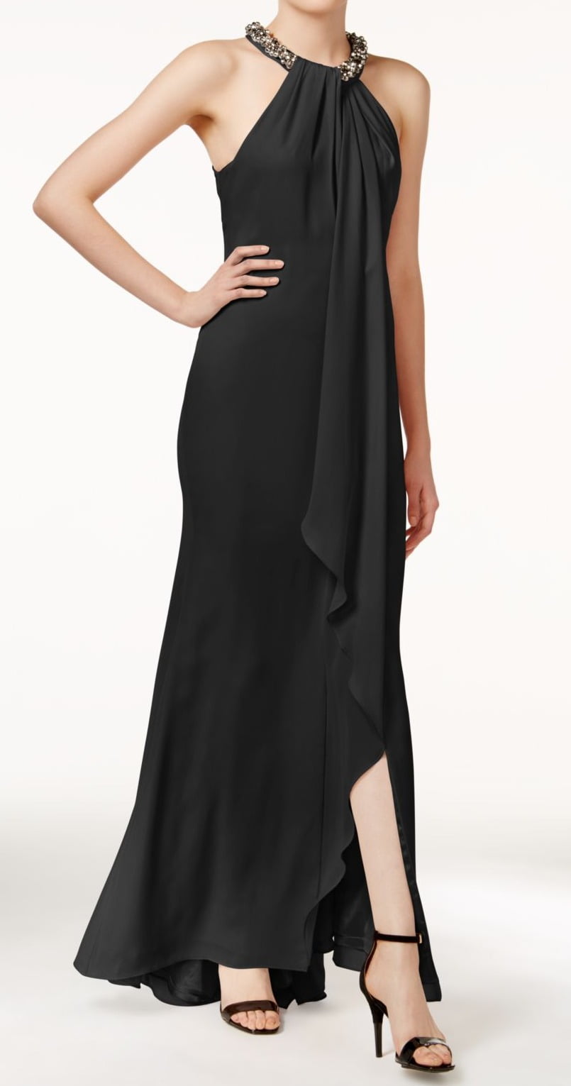 calvin klein sequin embellished gown