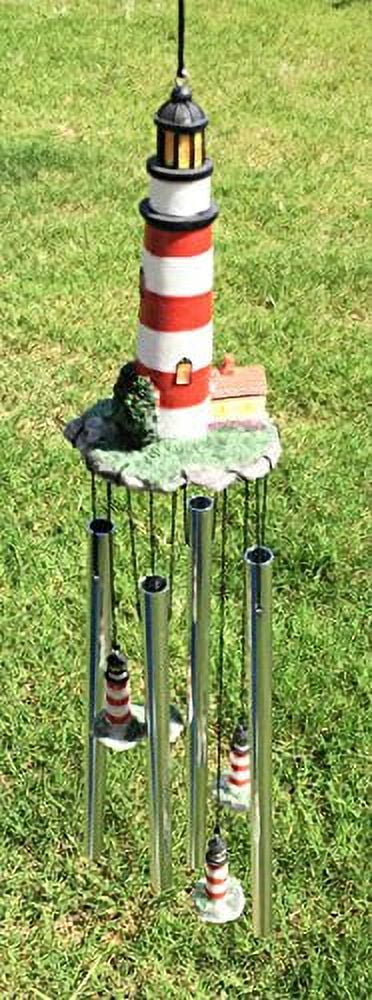 Assateague Islands Lighthouse Nautical Beacon Resonant Relaxing Wind Chime Patio Garden Decor