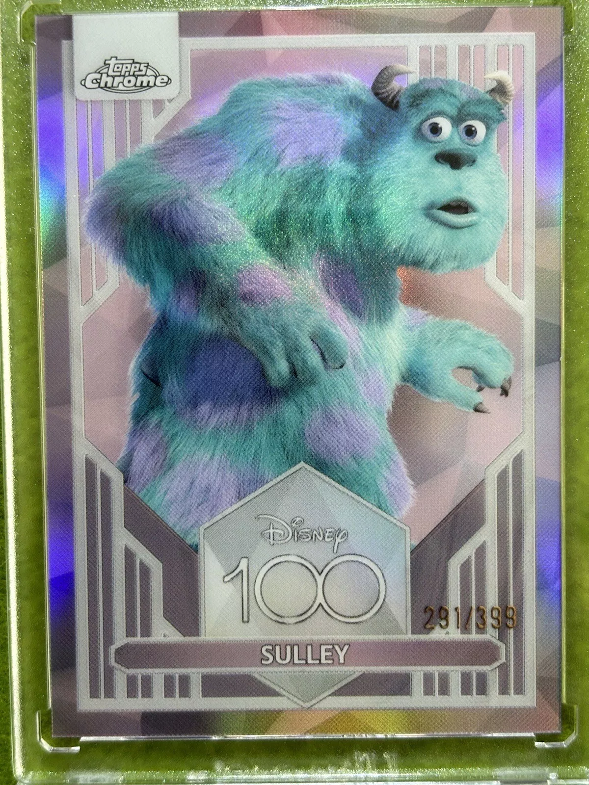 SULLEY Disney 100 PINK REFRACTOR #/399 SP MONSTERS INC 2023 Topps