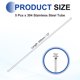 thumbnail image 2 of Tubo capilar de acero inoxidable Uxcell 304, 2mm OD 1.4mm ID 305mm de longitud, tubo recto metálico sin costura de 0.3mm de grosor, soldable para industria DIY (0.08"ODx0.06"IDx12.01"L), 5 piezas, 2 of 7