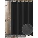 thumbnail image 3 of Cortina de Baño, Cortina de Ducha con Ganchos, Cortina de Baño para Ducha Impermeable y Antimoho, Ojales de Metal, Lavable a Máquina, para Hogar, Hotel (Negro), 3 of 4