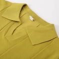 thumbnail image 6 of Mens V Neck Polo Shirt Short Sleeve Casual Golf T Shirt Summer Top Classic Fit Breathable Tee Yellow XXL, 6 of 7