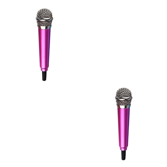 Sidaley Mini Microphone Wired Smartphone Computer Laptop Office Mic Portable Handheld Party Travel Studio Audio Meeting Rojo 2piezas