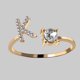 thumbnail image 2 of 26-Letter Gold Rings with Zircon and Rhinestone Adjustable Sturdiness - Perfect Gift for Women, 2 of 5