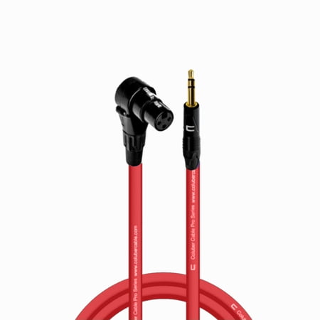 Coluber Cable Right Angle XLR Female to 3.5 TRS Male Pro Microphone Connector