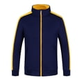 thumbnail image 3 of Chaqueta de Vellón Caliente Baoblaze Ropa de Trabajo con Cremallera Completa Talla S-XXL Azul marino + amarillo Fleece Warm Jacket, 3 of 8
