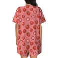 thumbnail image 6 of Sigee Red Strawberry for Sleepwear Casual Pjs with Pockets Women's Pajamas Sets Shorts 2 Piece Short Sleeve Lounge Sets Small, 6 of 9