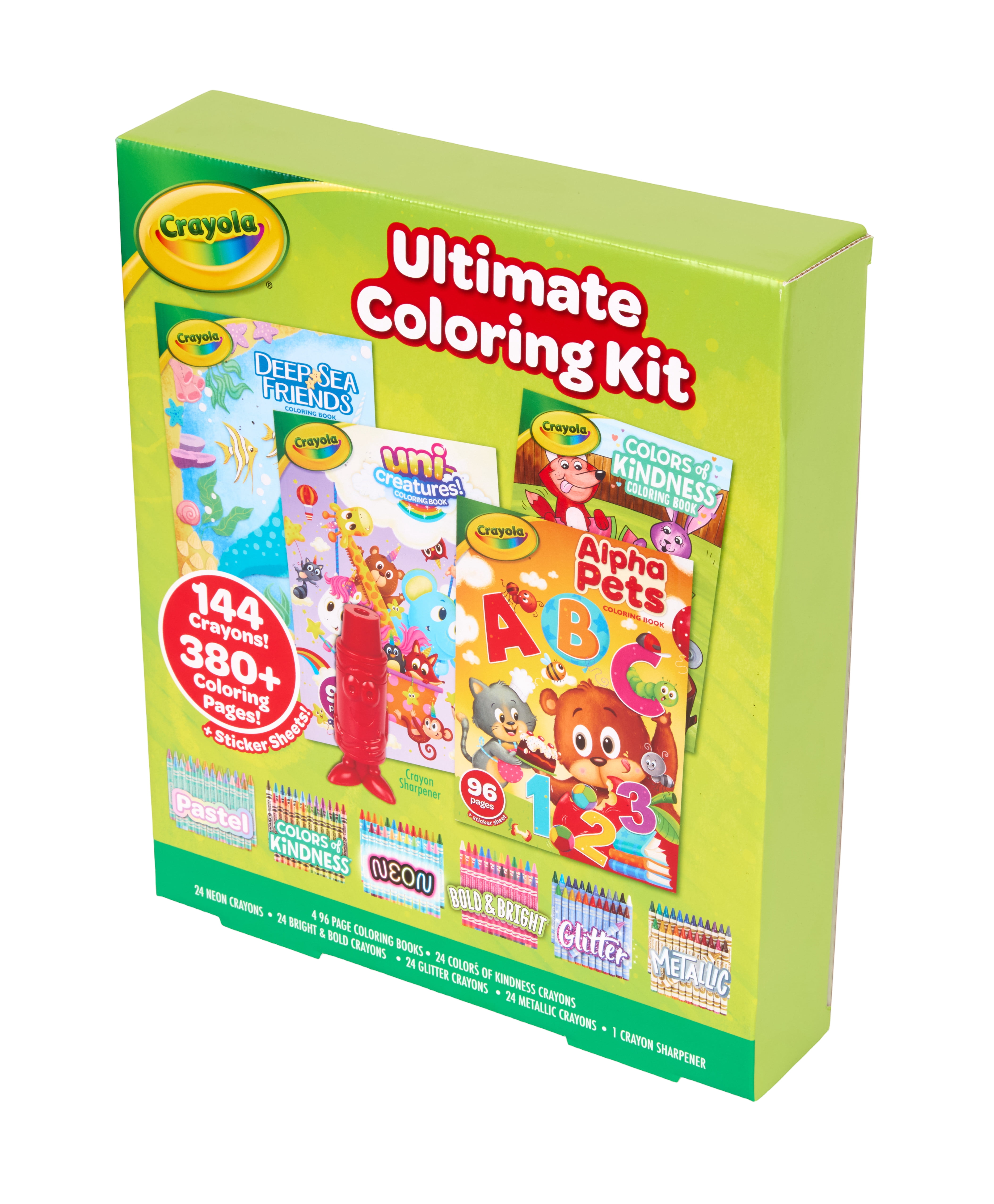 CRAYOLA - Fun Coloring Set, Activité Créative Pour La Maison Et L'École, Marqueurs, Crayons, Cires, Colles À Paillettes, 7438 | Votre wishlist sur