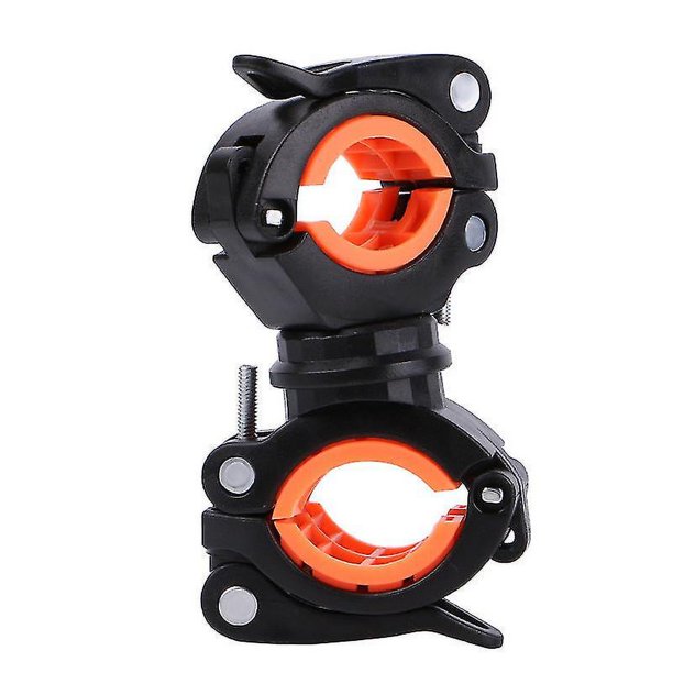 Luz giratoria para bicicleta, soporte doble, linterna frontal, lámpara, bomba, manillar