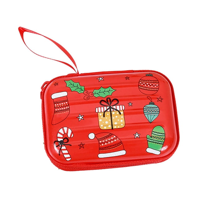 Christmas Decorations Home Textile Storage Creative Rectangular Tinplate Storage Box Candy Jewelry Mini Zipper Storage Bag Storage case