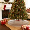 thumbnail image 2 of Brown White Ombre Christmas Tree Skirt 36 Inches, Vintage Farmhouse Abstract Striped Xmas Trees Skirt Mat Cover Decorations for Holiday Party Indoor Outdoor, 2 of 9