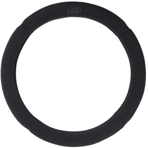 Skechers Memory Foam Steering Wheel Cover, Black