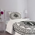 thumbnail image 5 of Ambesonne Retro Quilted Bedspread Set 2 Pcs, Spartan, Twin Size, Grey Black White, 5 of 6