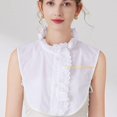 thumbnail image 7 of LoudSung Fake Collar Detachable Half Shirt Blouse False Collar Elegant Ruffle Stand Type Dickey Collar for Women Girls, 7 of 7
