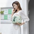 thumbnail image 3 of Minnieouse Bolso de hombro para mujer, bolsos de mensajero hechos a mano, bolsos con cierre de moda Vintage puro, portador con flecos bordado Bolsas de mensajero y de hombro Verde, 3 of 6