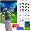 ELECLAND Pin The Soccer Game for Kids, Pin The Soccer on The Goal with Soccer Ball Stickers, Football Party Games Christmas Party Games for Classroom Activities, Football Birthday Decorations