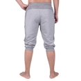 thumbnail image 3 of HDE Men's Cotton Casual Shorts 3/4 Workout Jogger Capri Pants Breathable Below Knee Short Pant with Two Pockets (Heather Gray, Medium), 3 of 3