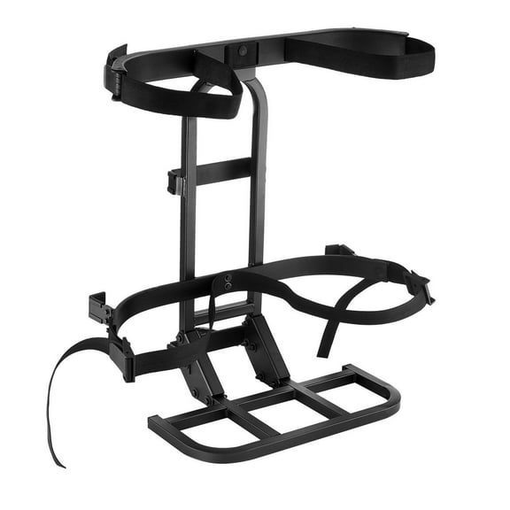 Golf Cart Rear Seat Bag Holder - Carbon Steel Golf Bag Mount for EZGO Club Car Yamaha - 27.8 x 16.1 x 30.9 Inch - No Drill Installation