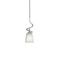 thumbnail image 1 of Capri Stem Mini Pendant With Hang Straight Swivel Shown In Brushed Nickel Finish With 4.5" White Muslin Glass, 1 of 1