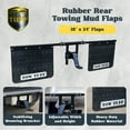 thumbnail image 3 of Tow Tuff 18 x 24" Universal Hitch Mount Rubber Rear Guard Towing Mud Flaps, 3 of 8