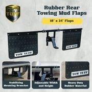 Tow Tuff Hitch Mount Rubber Towguard Mud Flaps - Universal - 18 x 24 Inch